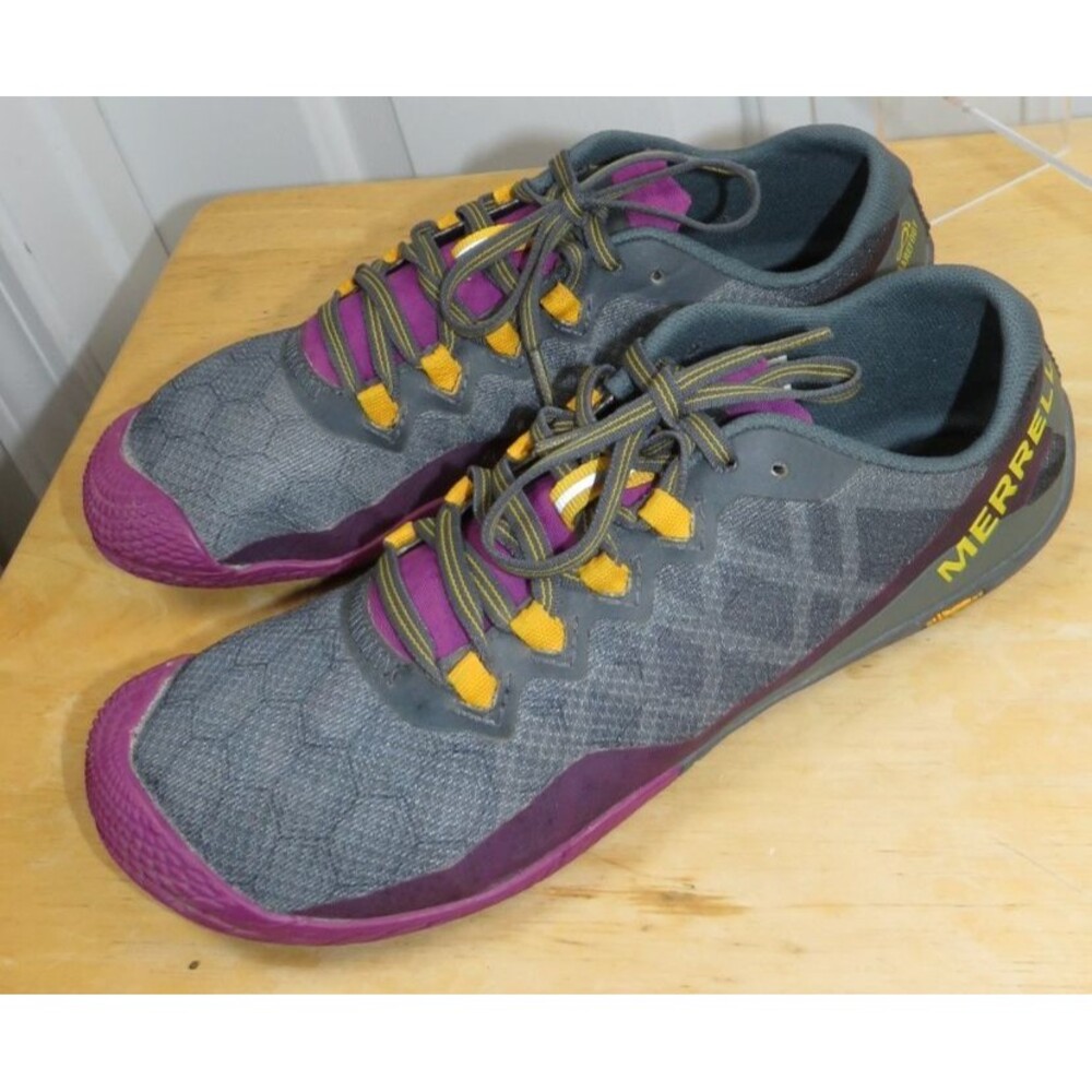 Merrell Vapor Glove 3 Barefoot Running Minimalist Shoes 7.5 Gray Purple J09674 - Picture 4 of 8